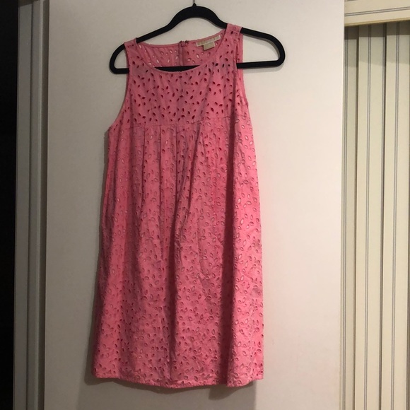 Michael KORS pink eyelet cotton dress all lined - Picture 4 of 10